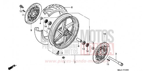 ROUE AVANT CBR600FV de 1997